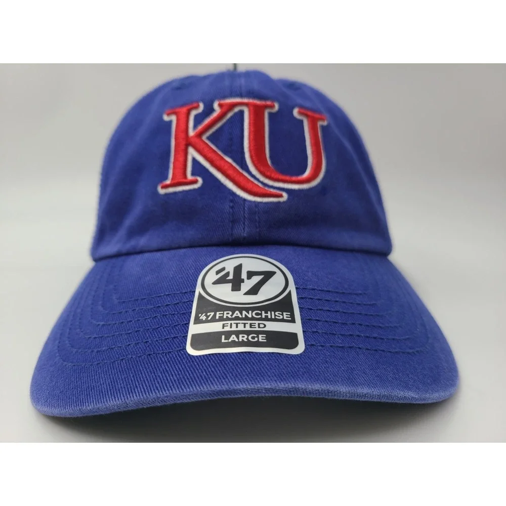 University of Kansas Jayhawks 47 Brand Franchise Fitted L Hat Cap Men Women NCAA